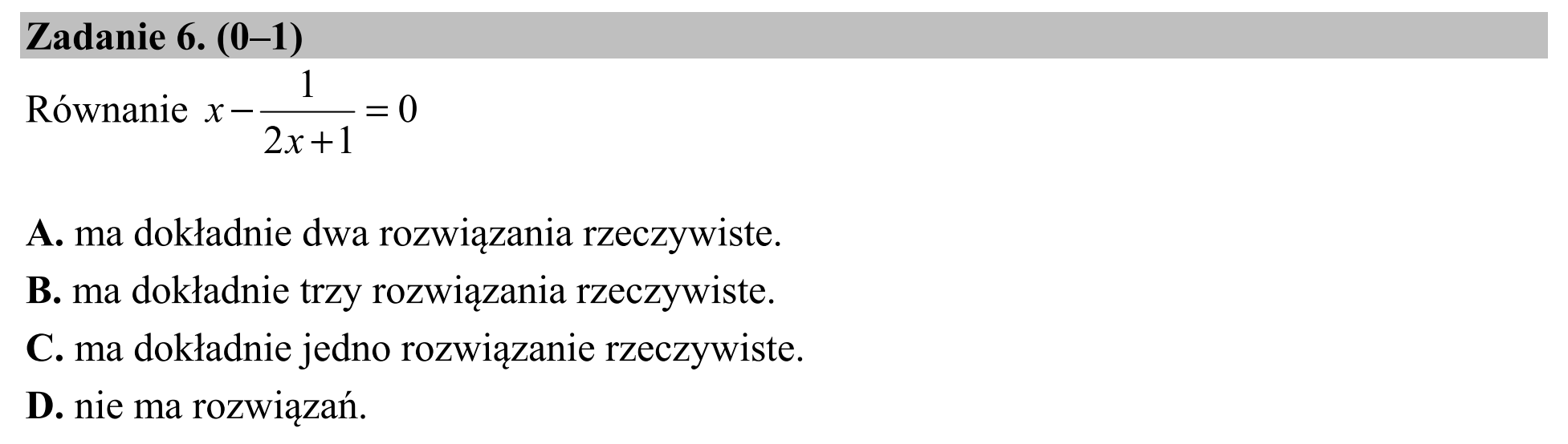 Matura dodatkowa, czerwiec 2018, podgląd zadania 6