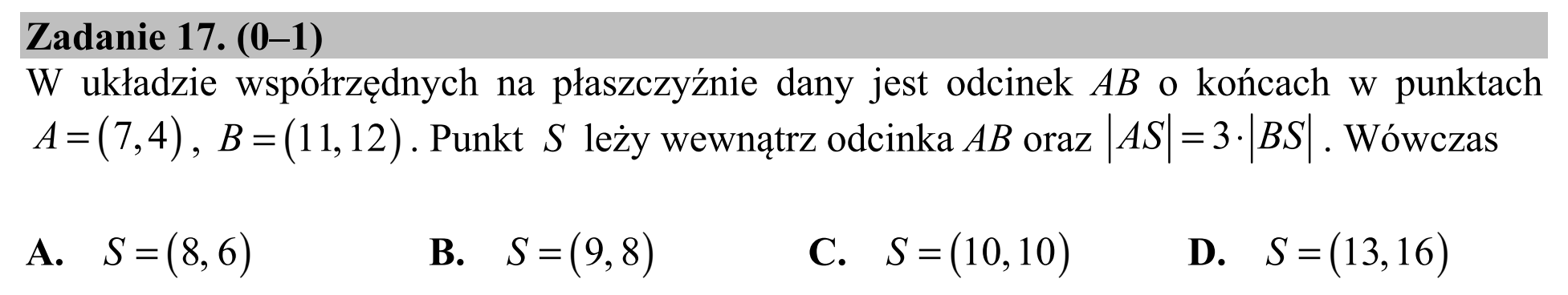 Matura dodatkowa, czerwiec 2019, podgląd zadania 17