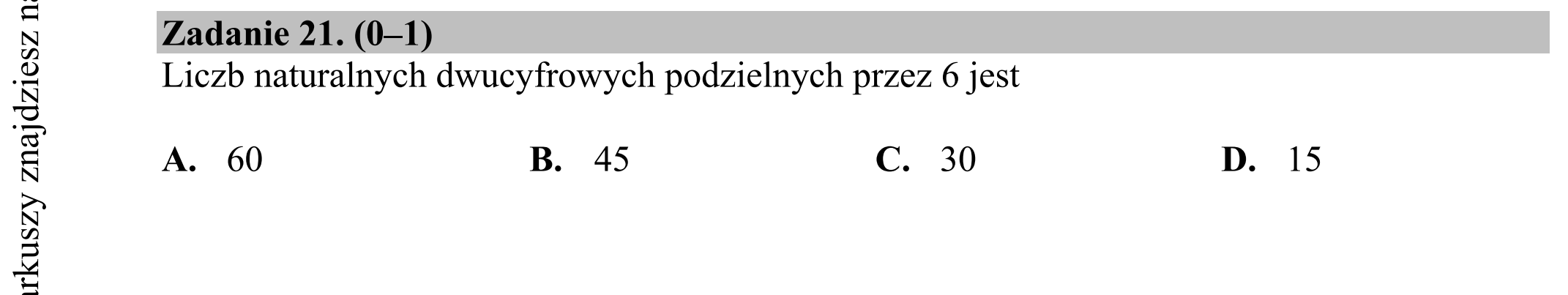 Matura dodatkowa, czerwiec 2019, podgląd zadania 21