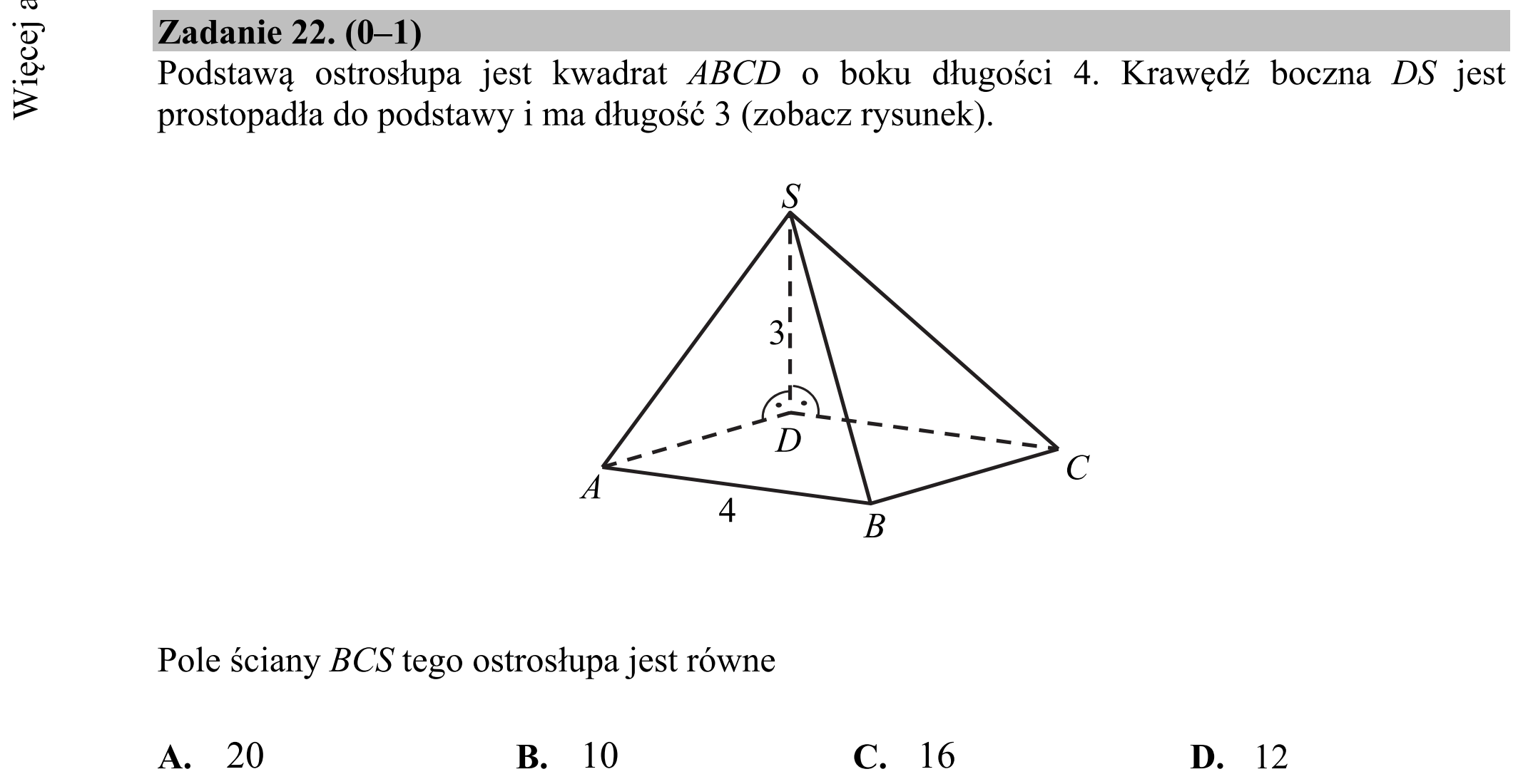 Matura dodatkowa, czerwiec 2019, podgląd zadania 22