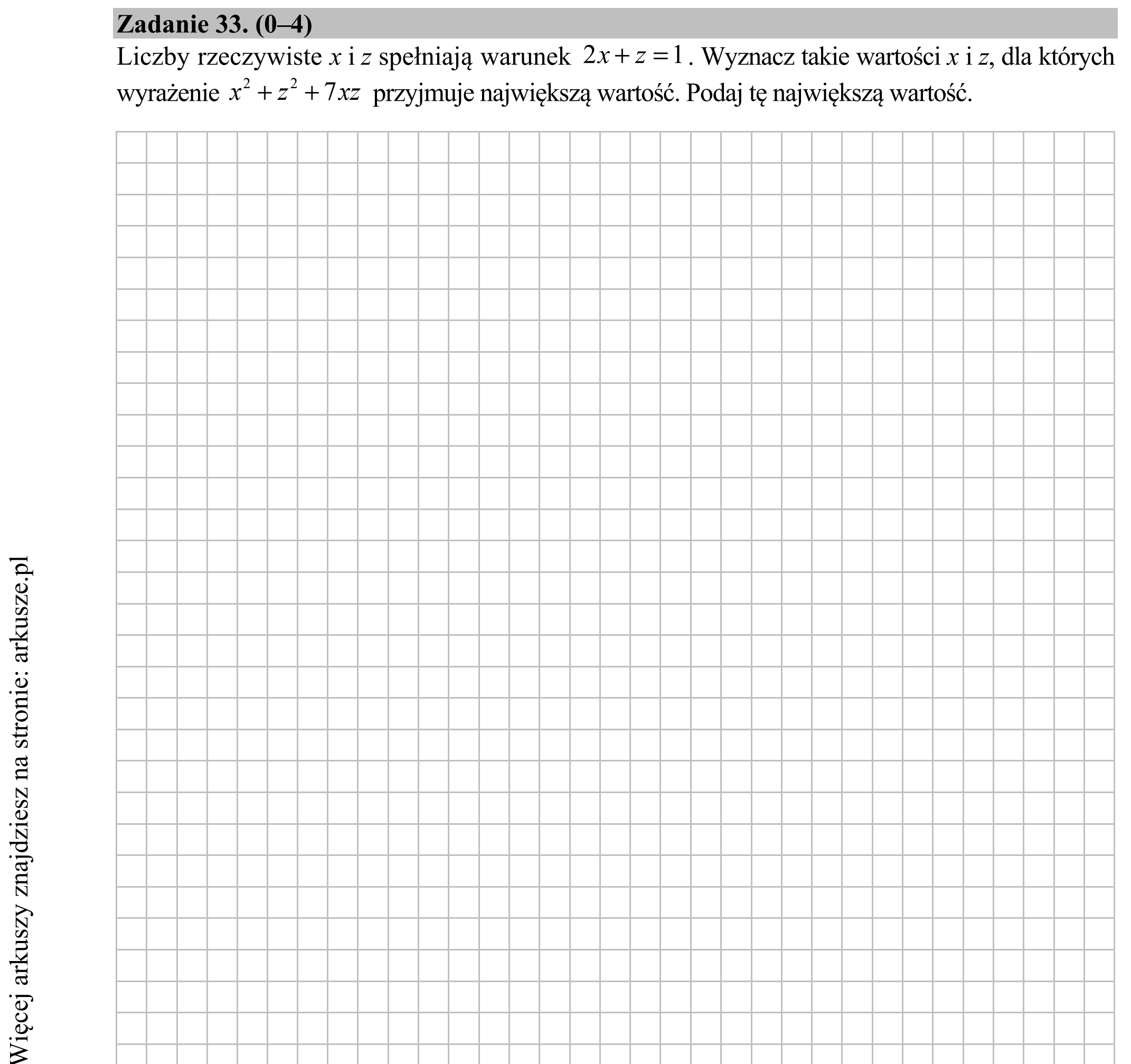 Matura dodatkowa, czerwiec 2019, podgląd zadania 33