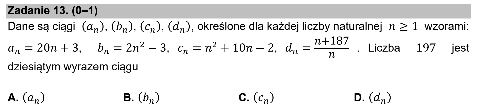 Matura dodatkowa, czerwiec 2021, podgląd zadania 13