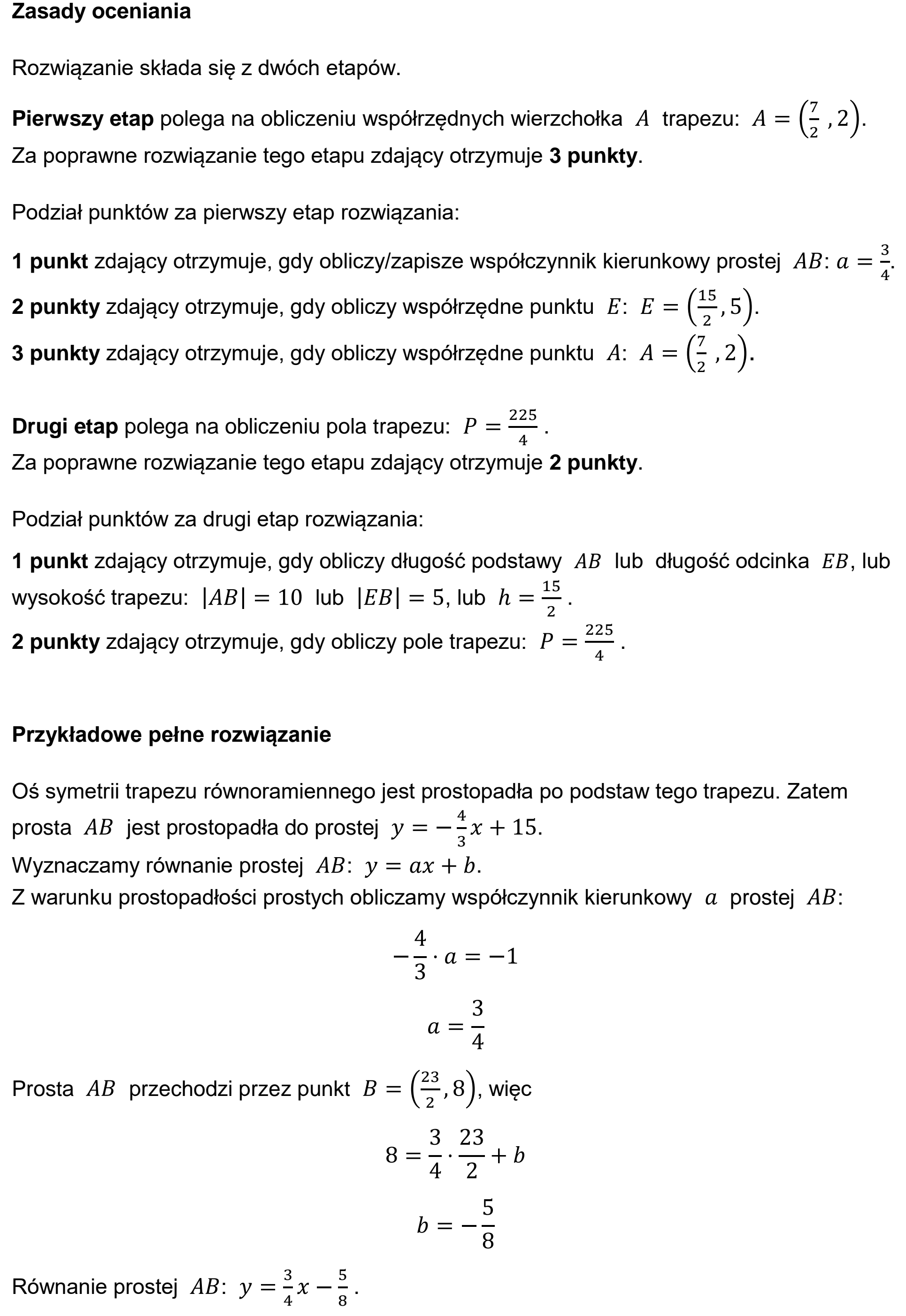 Matura dodatkowa, czerwiec 2023, odpowiedź do zadania 36, fragment 1
