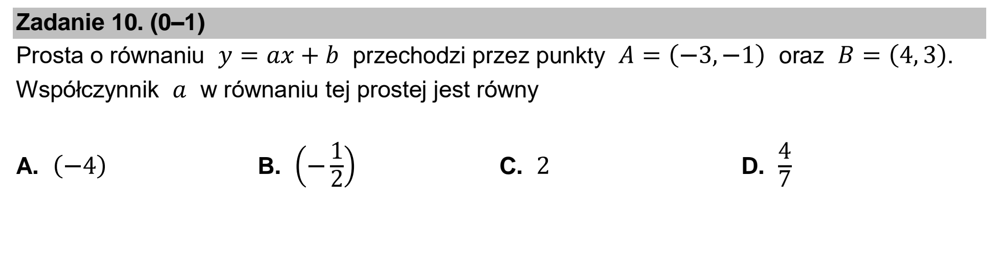 Matura dodatkowa, czerwiec 2023, podgląd zadania 10
