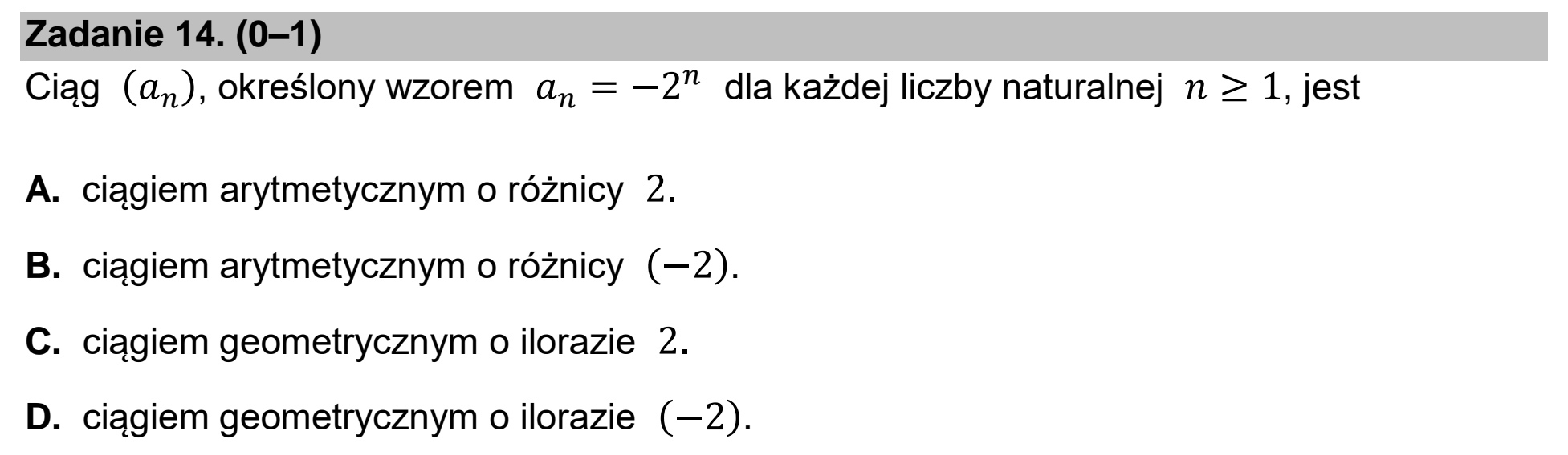 Matura dodatkowa, czerwiec 2023, podgląd zadania 14