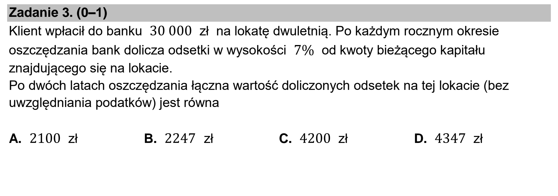 Matura dodatkowa, czerwiec 2023, podgląd zadania 3