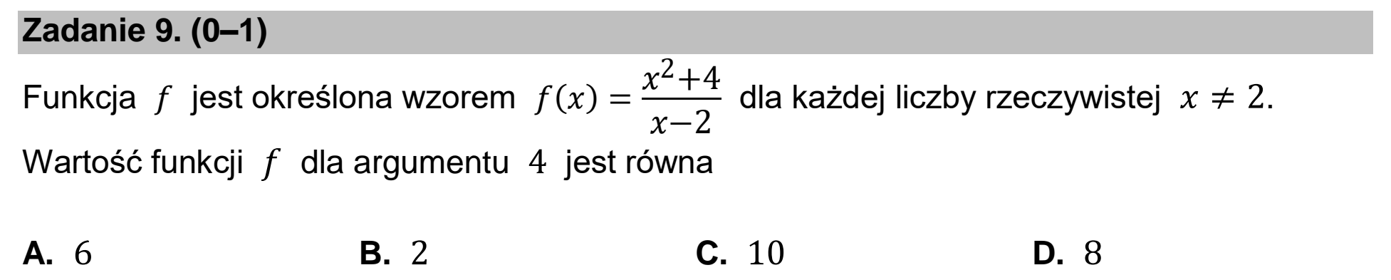 Matura dodatkowa, czerwiec 2023, podgląd zadania 9