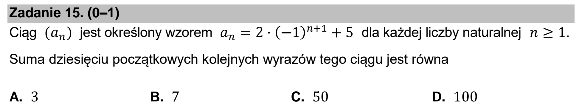 Matura dodatkowa, czerwiec 2024, podgląd zadania 15