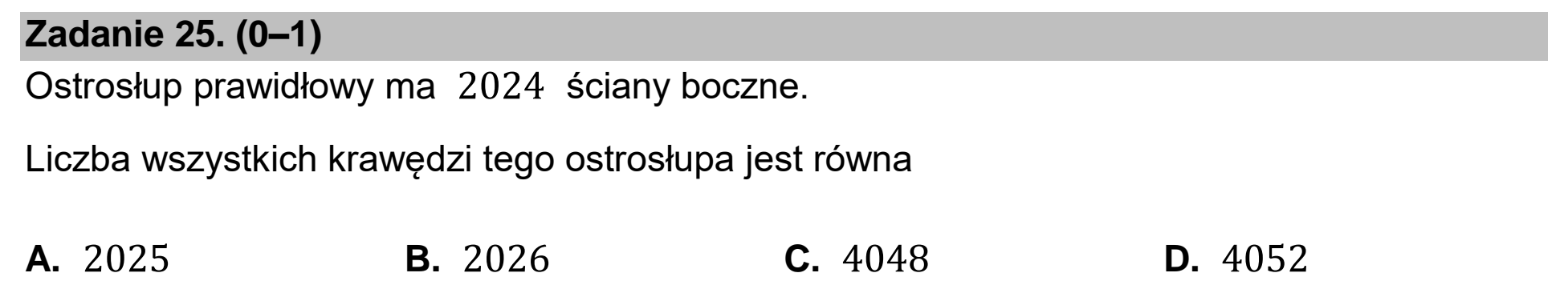 Matura dodatkowa, czerwiec 2024, podgląd zadania 25