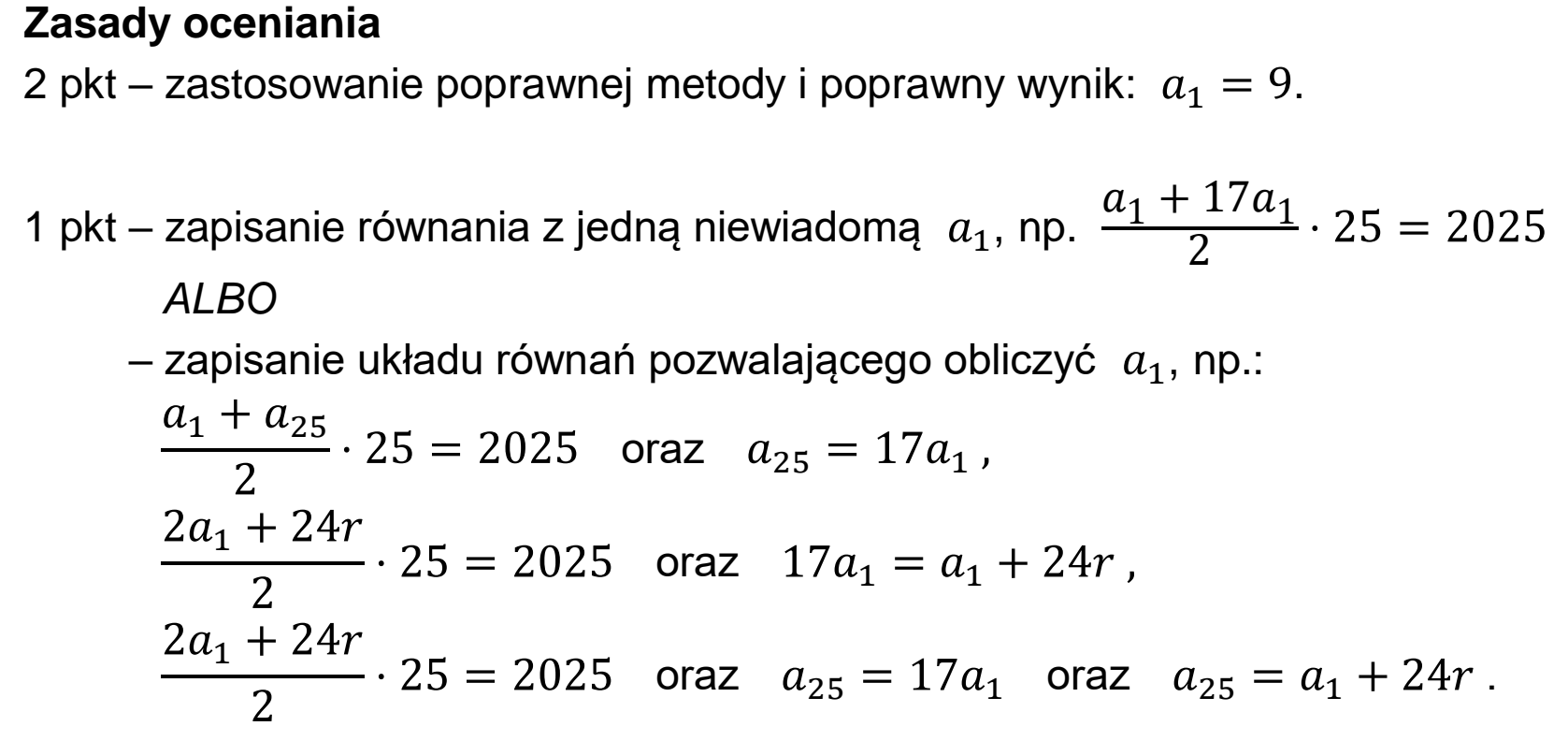 Matura dodatkowa, czerwiec 2025, odpowiedź do zadania 29, fragment 1