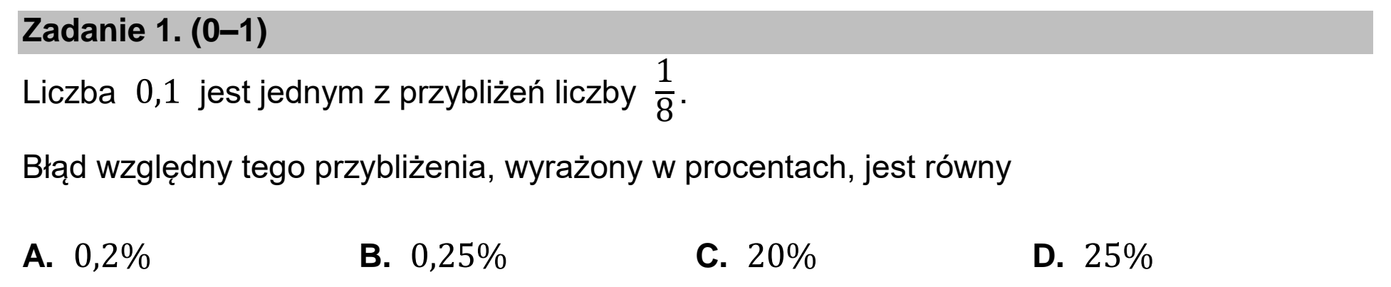 Matura dodatkowa, czerwiec 2025, podgląd zadania 1