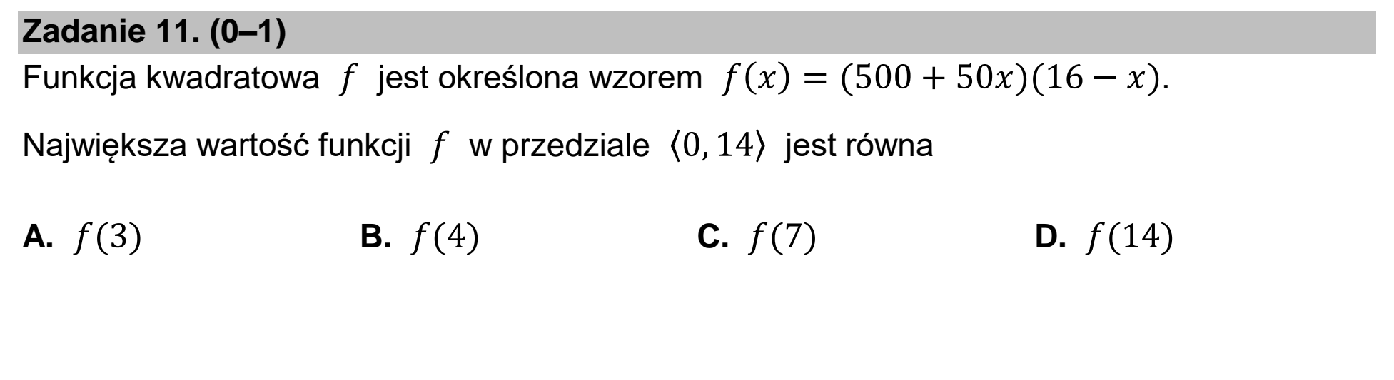 Matura dodatkowa, czerwiec 2025, podgląd zadania 11
