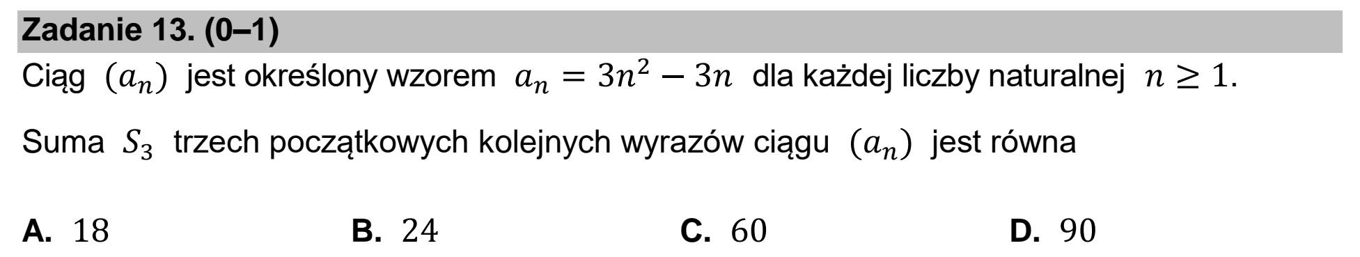 Matura dodatkowa, czerwiec 2025, podgląd zadania 13