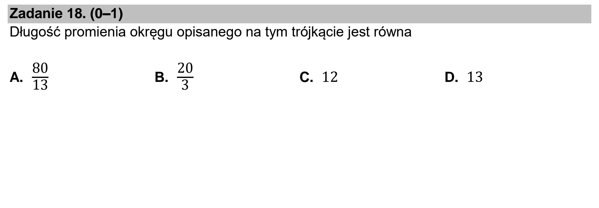 Matura dodatkowa, czerwiec 2025, podgląd zadania 18
