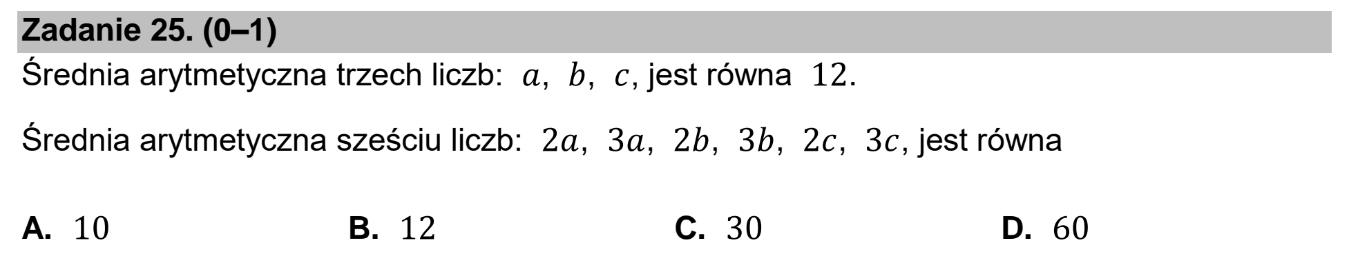 Matura dodatkowa, czerwiec 2025, podgląd zadania 25
