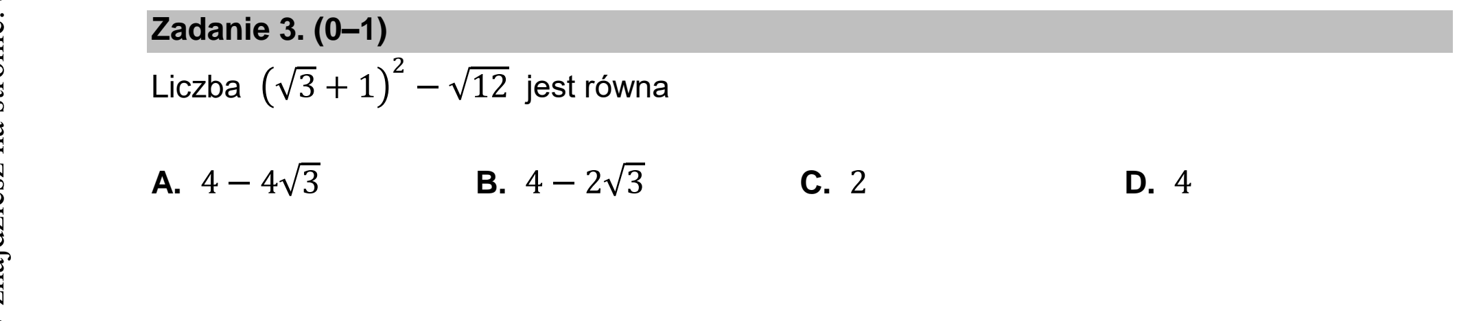 Matura dodatkowa, czerwiec 2025, podgląd zadania 3