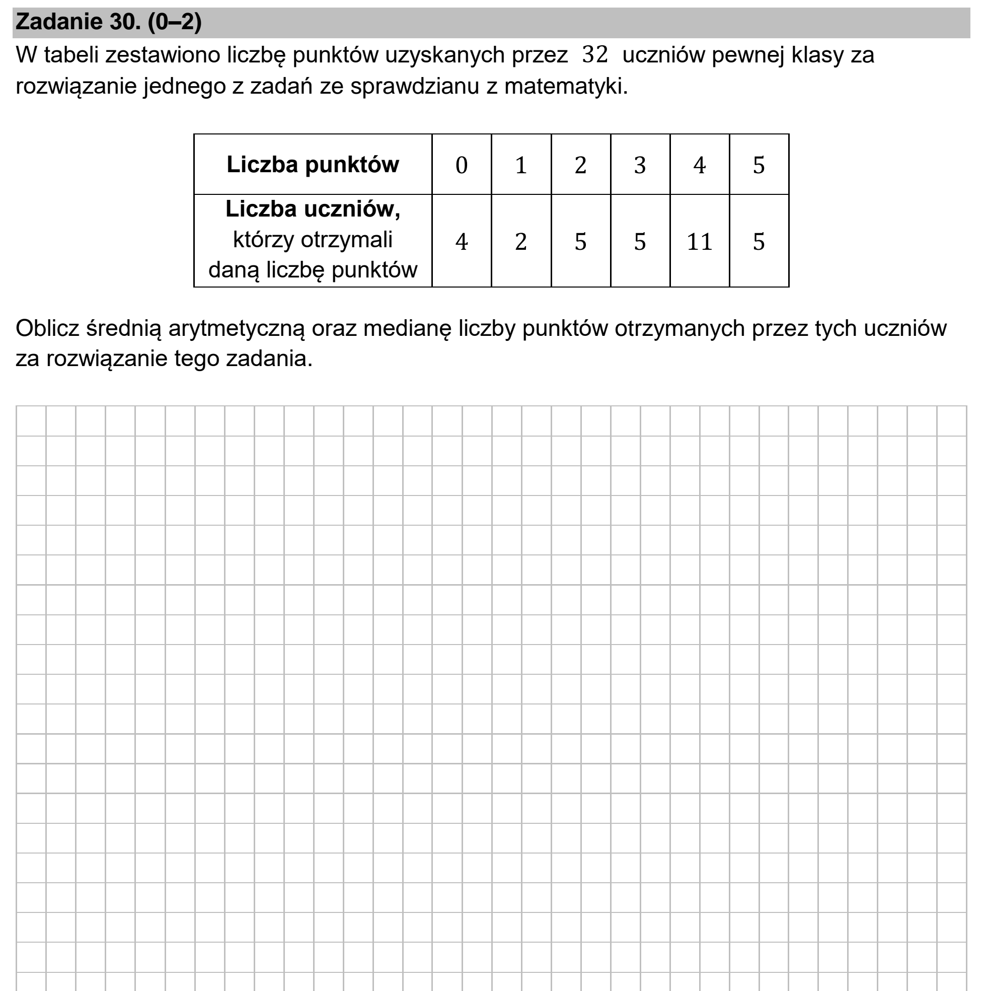 Matura dodatkowa, czerwiec 2025, podgląd zadania 30