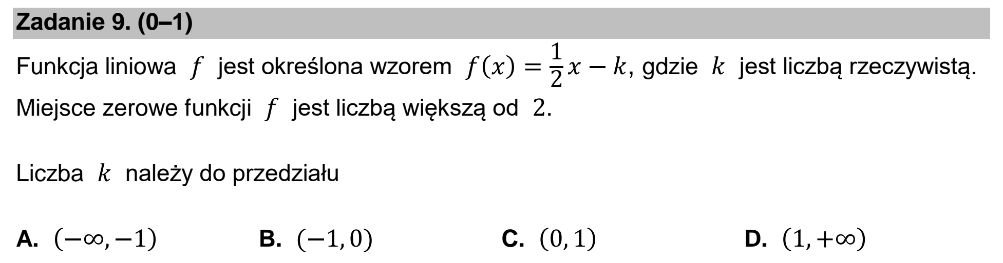 Matura dodatkowa, czerwiec 2025, podgląd zadania 9