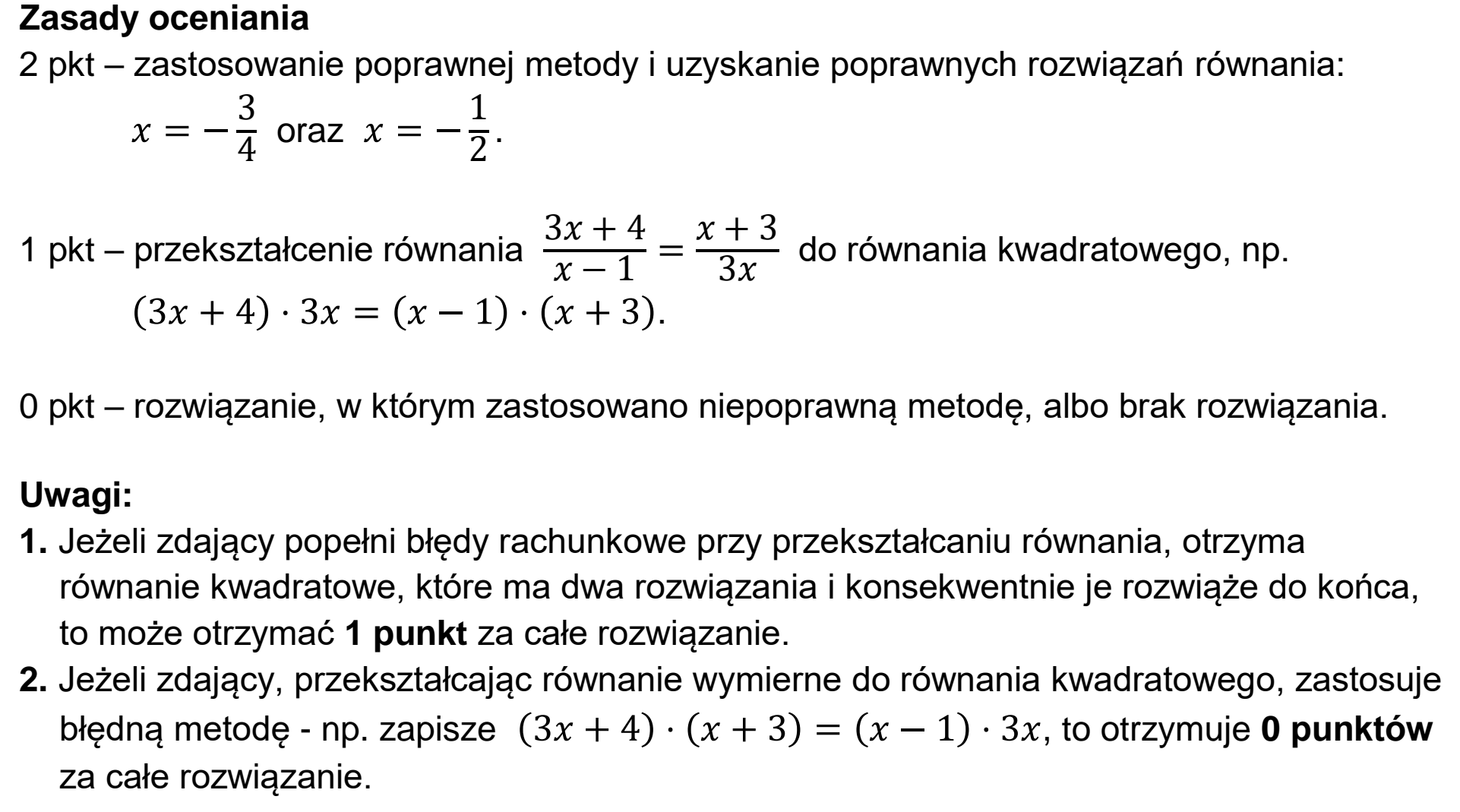 Matura dodatkowa, czerwiec 2026, odpowiedź do zadania 27