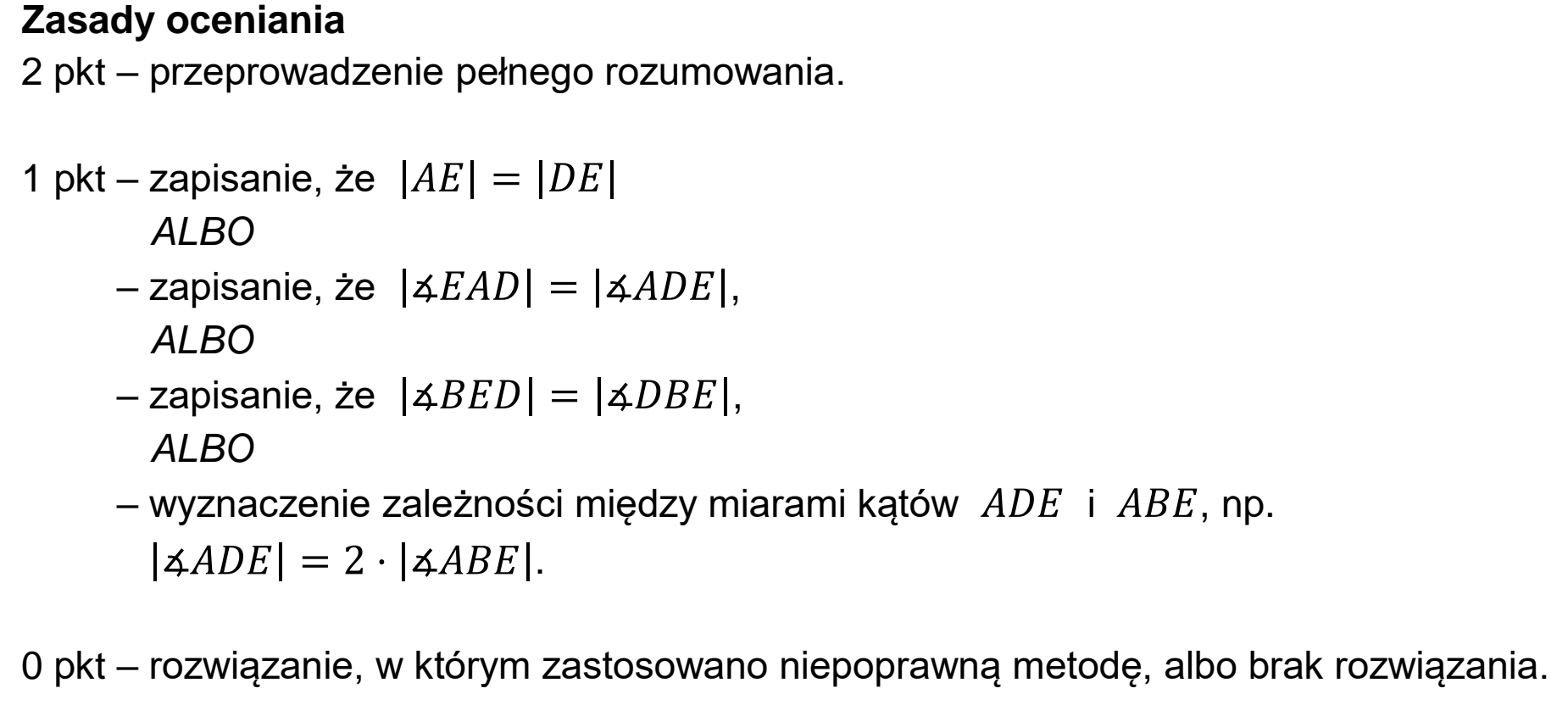 Matura dodatkowa, czerwiec 2026, odpowiedź do zadania 30, fragment 1