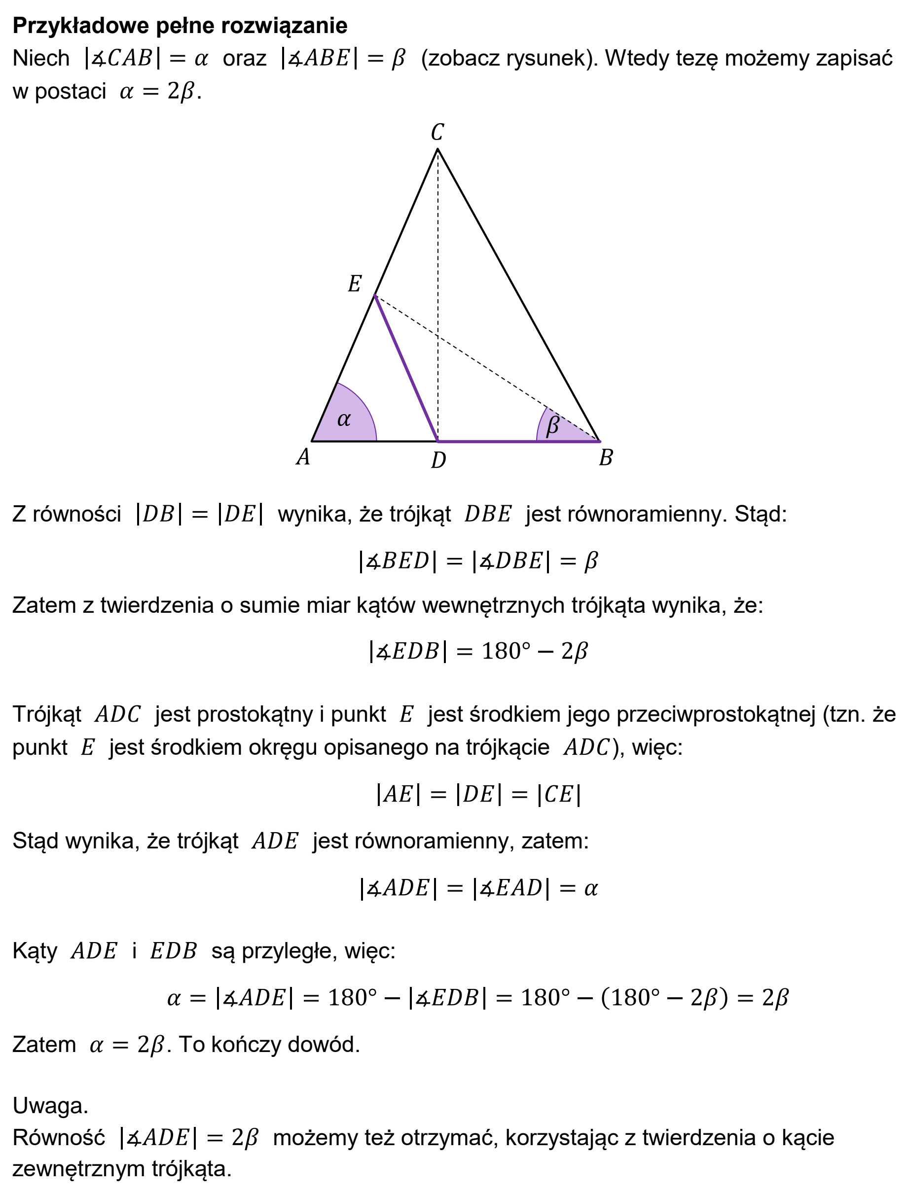 Matura dodatkowa, czerwiec 2026, odpowiedź do zadania 30, fragment 2
