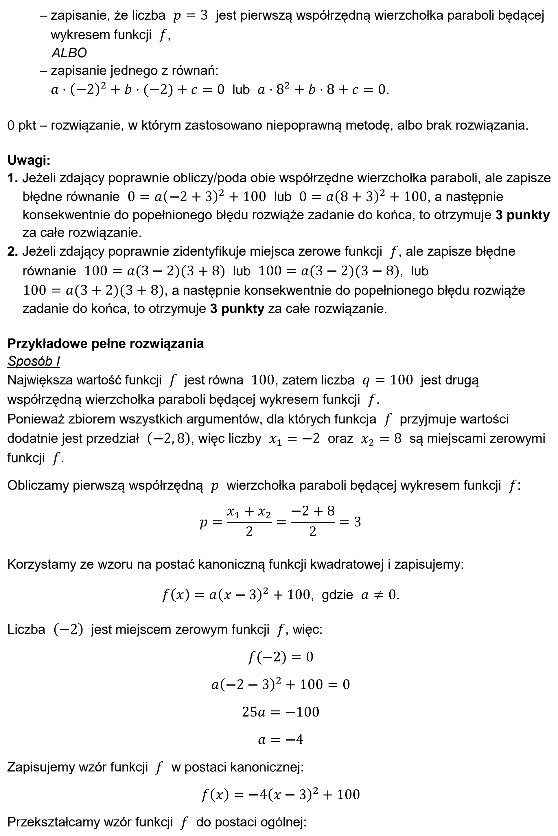 Matura dodatkowa, czerwiec 2026, odpowiedź do zadania 34, fragment 2