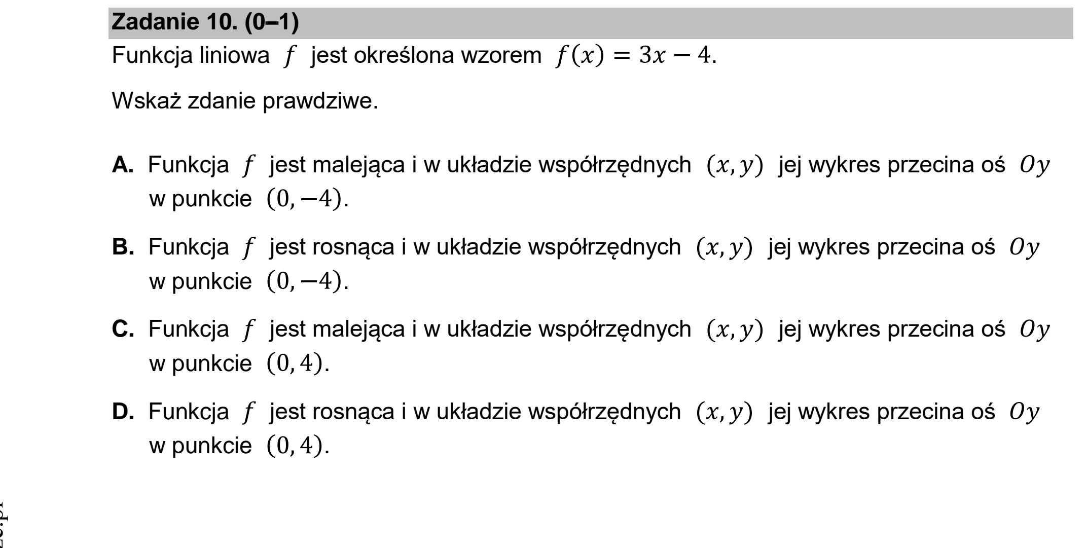 Matura dodatkowa, czerwiec 2026, podgląd zadania 10