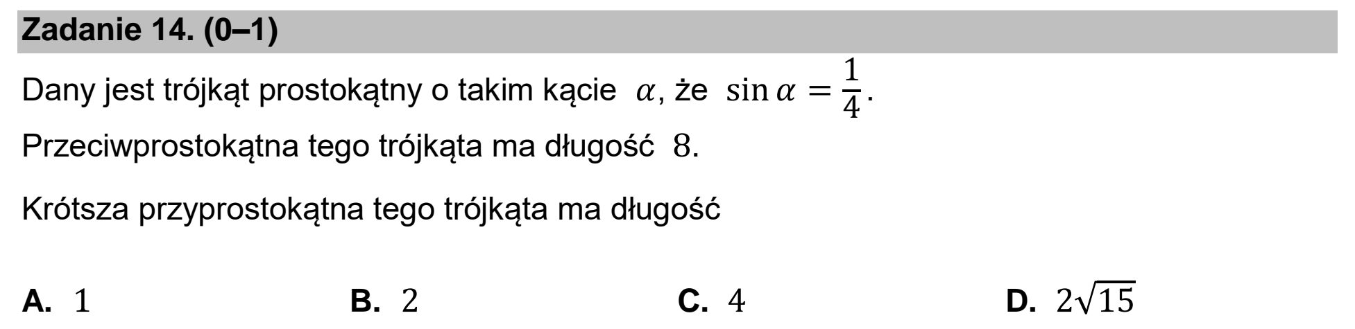 Matura dodatkowa, czerwiec 2026, podgląd zadania 14