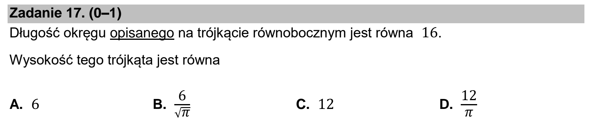Matura dodatkowa, czerwiec 2026, podgląd zadania 17