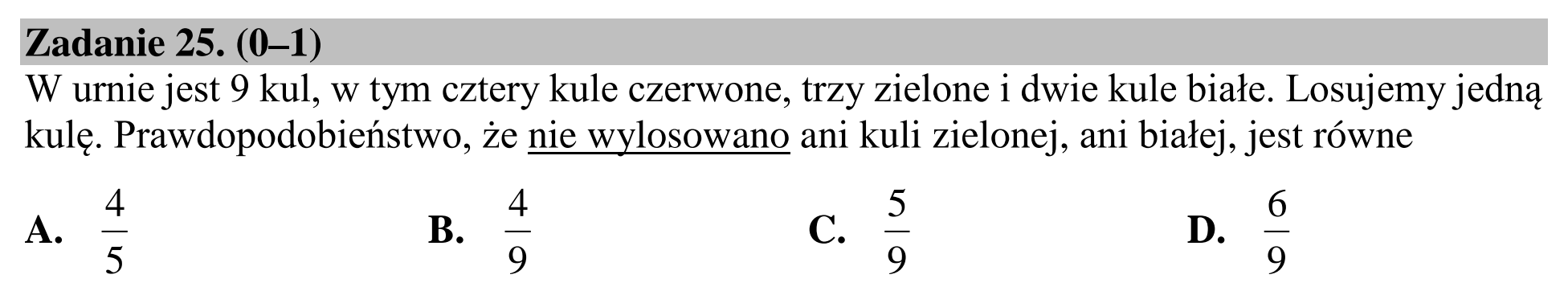 Matura dodatkowa, lipiec 2020, podgląd zadania 25