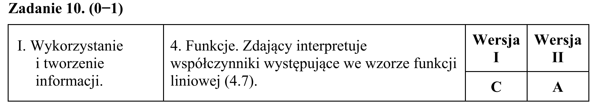 Matura, maj 2015, odpowiedź do zadania 10