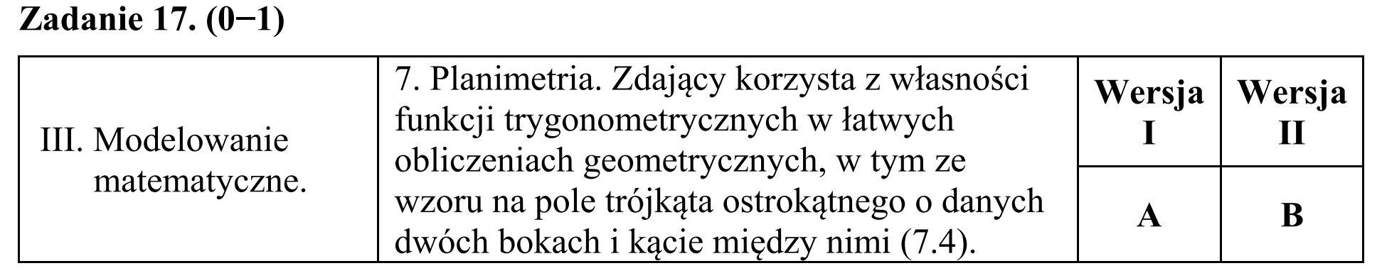Matura, maj 2015, odpowiedź do zadania 17