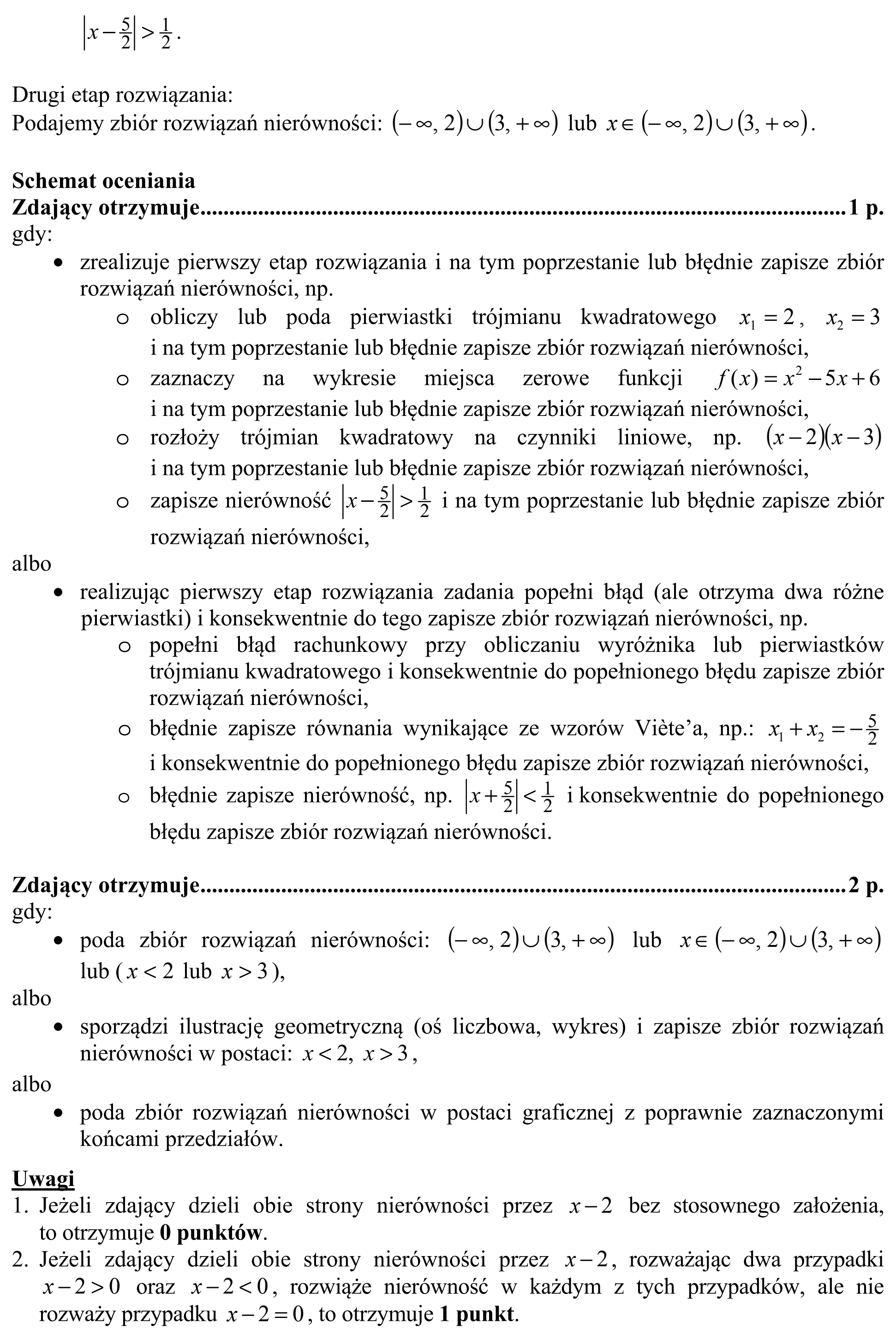 Matura, maj 2015, odpowiedź do zadania 26, fragment 2