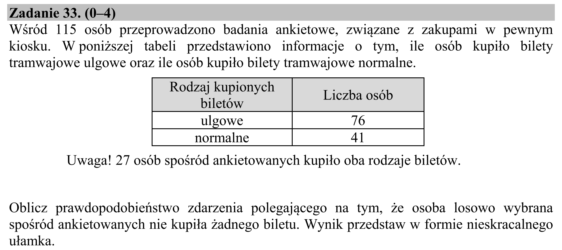 Matura, maj 2015, podgląd zadania 33