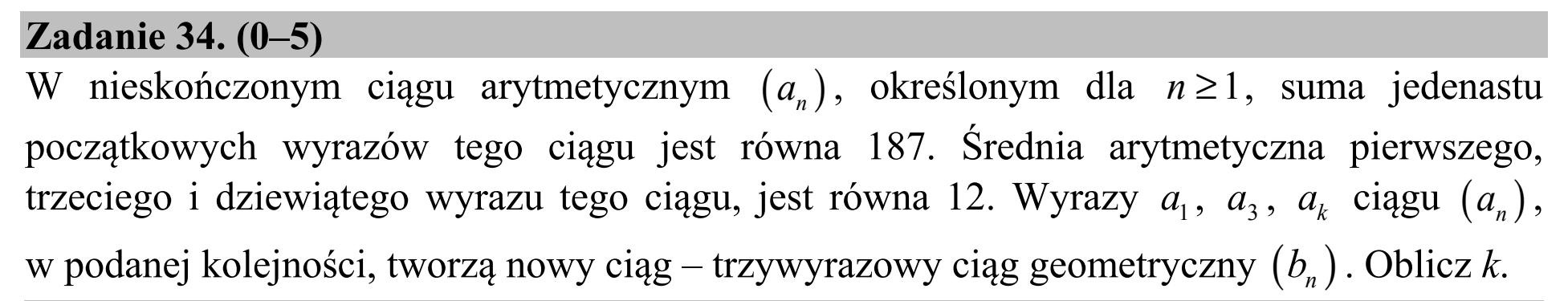 Matura, maj 2015, podgląd zadania 34
