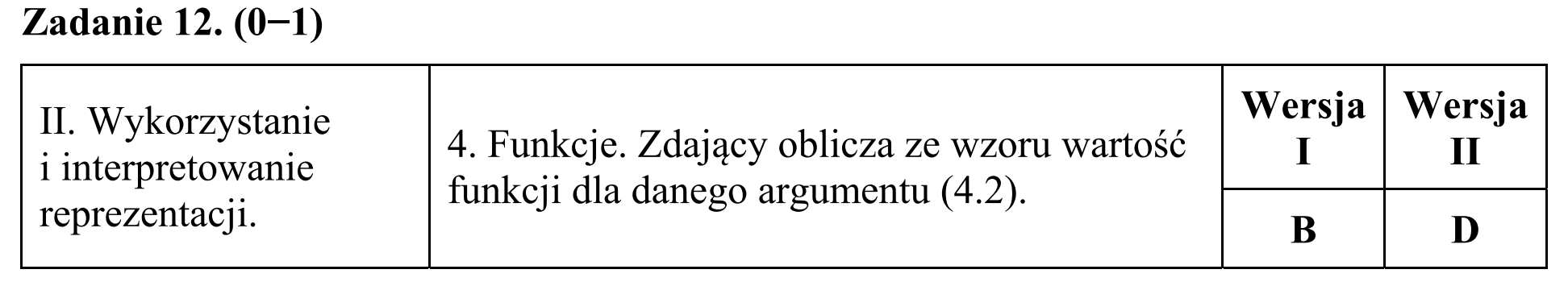 Matura, maj 2016, odpowiedź do zadania 12