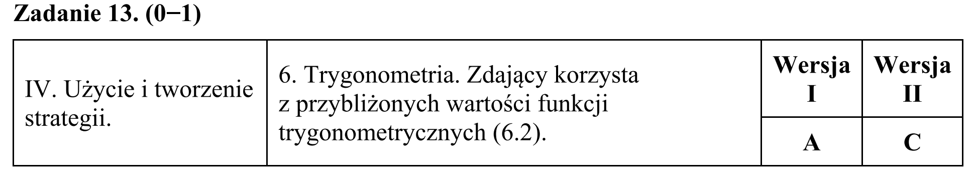 Matura, maj 2016, odpowiedź do zadania 13