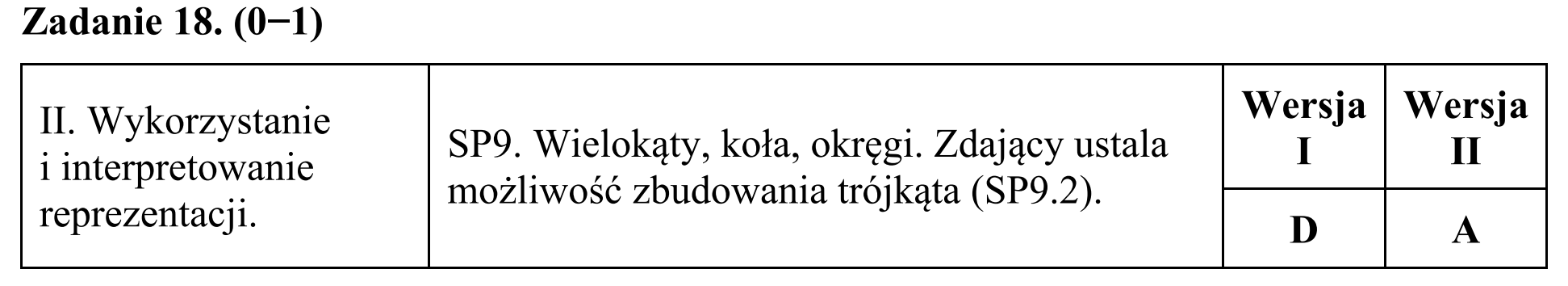 Matura, maj 2016, odpowiedź do zadania 18