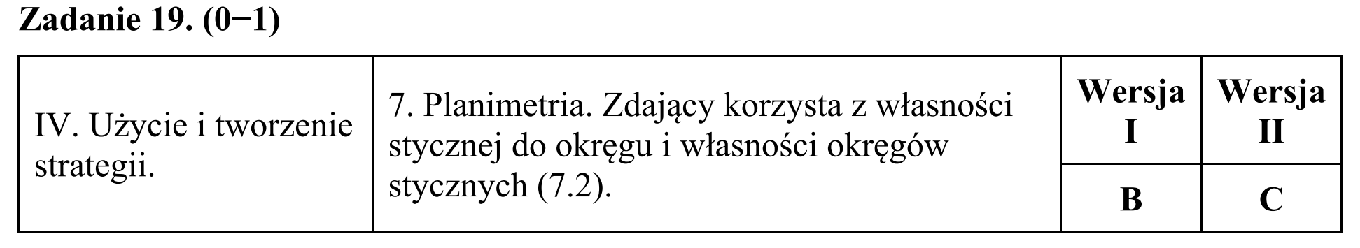 Matura, maj 2016, odpowiedź do zadania 19