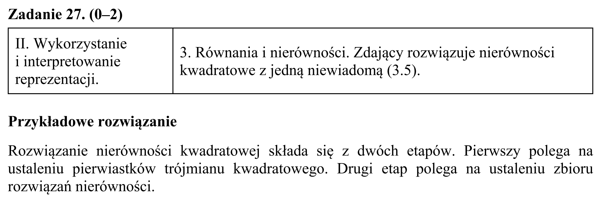 Matura, maj 2016, odpowiedź do zadania 27, fragment 1