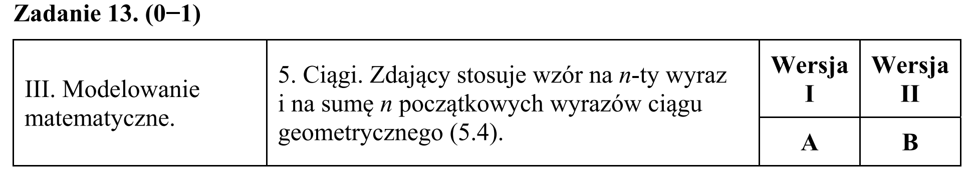 Matura, maj 2017, odpowiedź do zadania 13