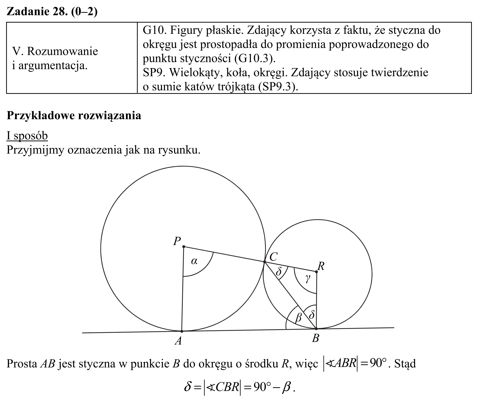 Matura, maj 2017, odpowiedź do zadania 28, fragment 1