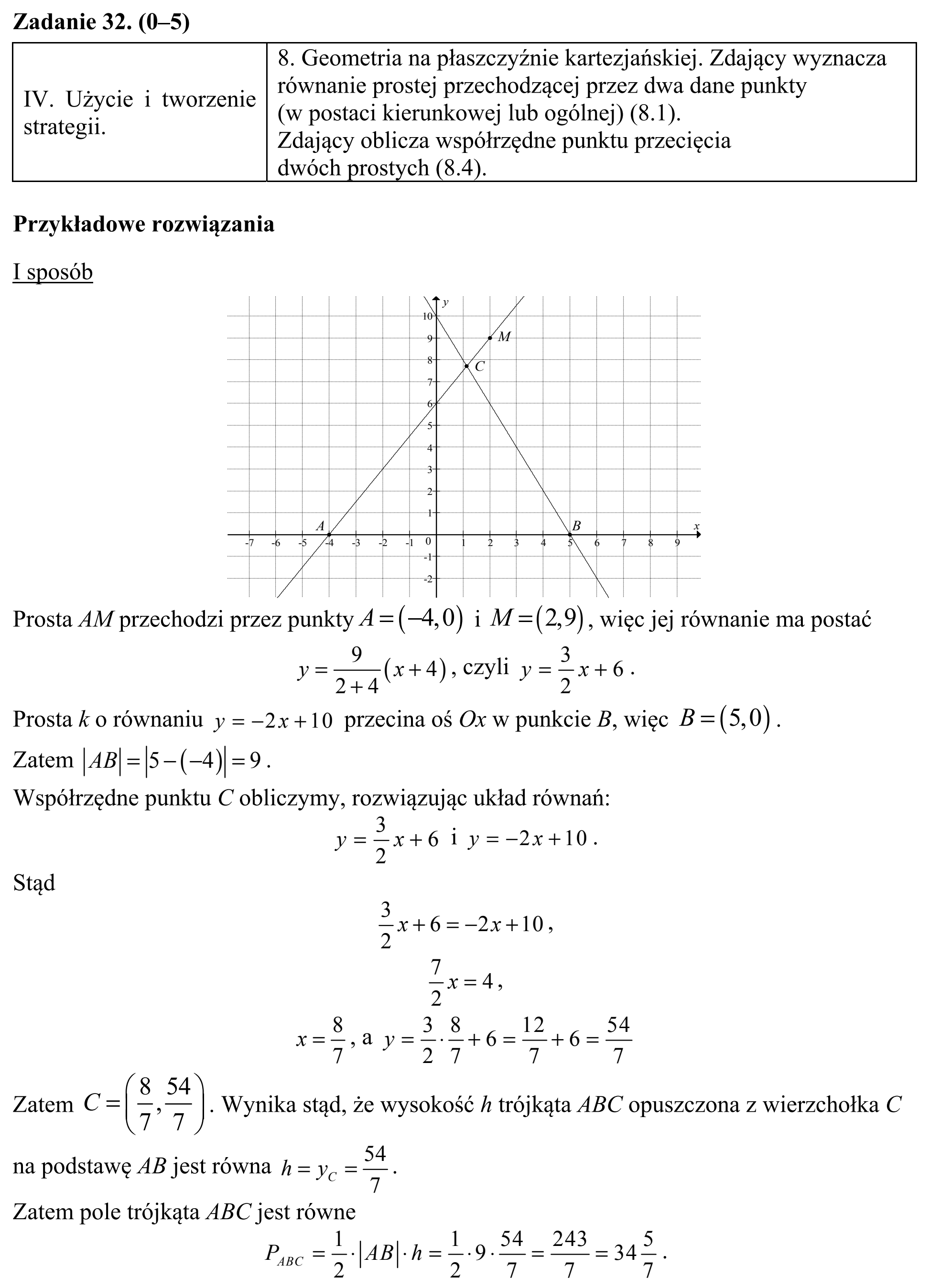 Matura, maj 2017, odpowiedź do zadania 32, fragment 1