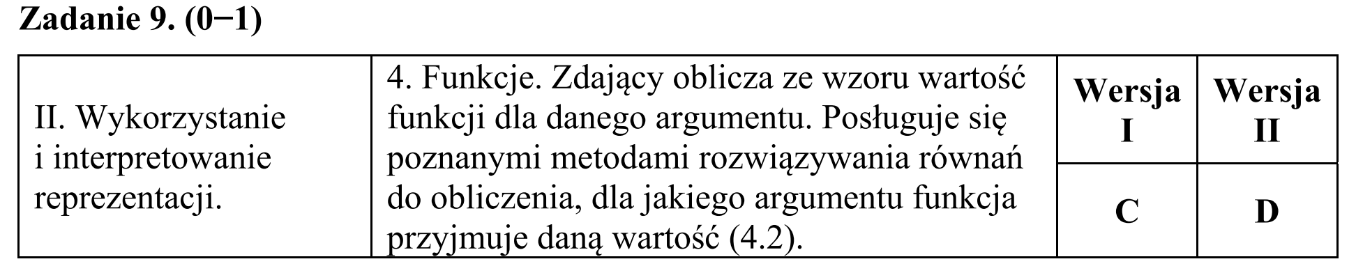 Matura, maj 2017, odpowiedź do zadania 9