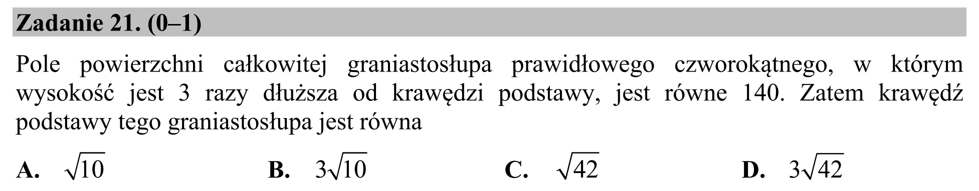 Matura, maj 2017, podgląd zadania 21