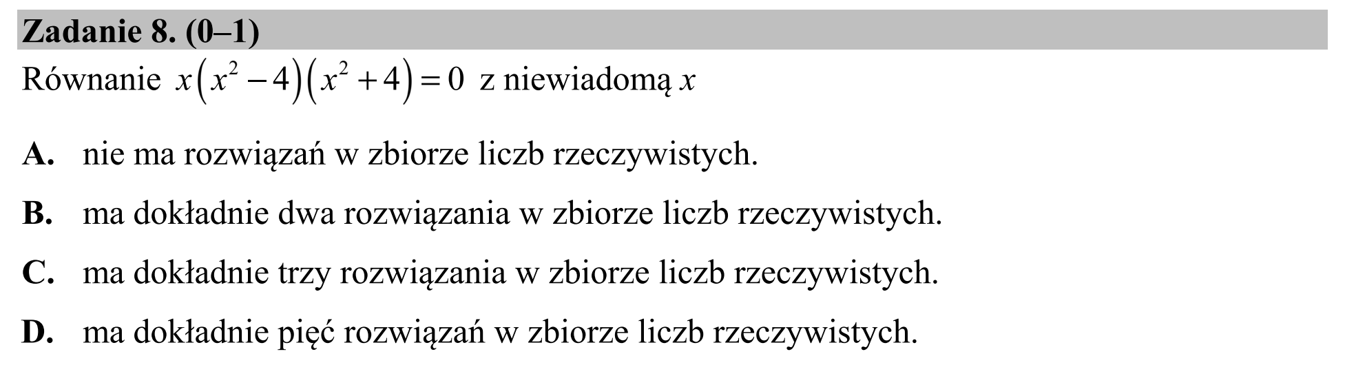 Matura, maj 2017, podgląd zadania 8