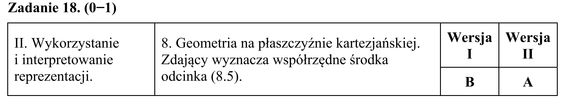 Matura, maj 2018, odpowiedź do zadania 18