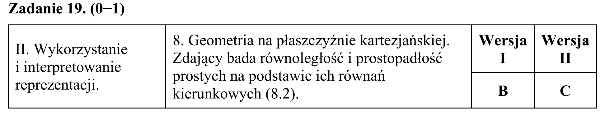 Matura, maj 2018, odpowiedź do zadania 19