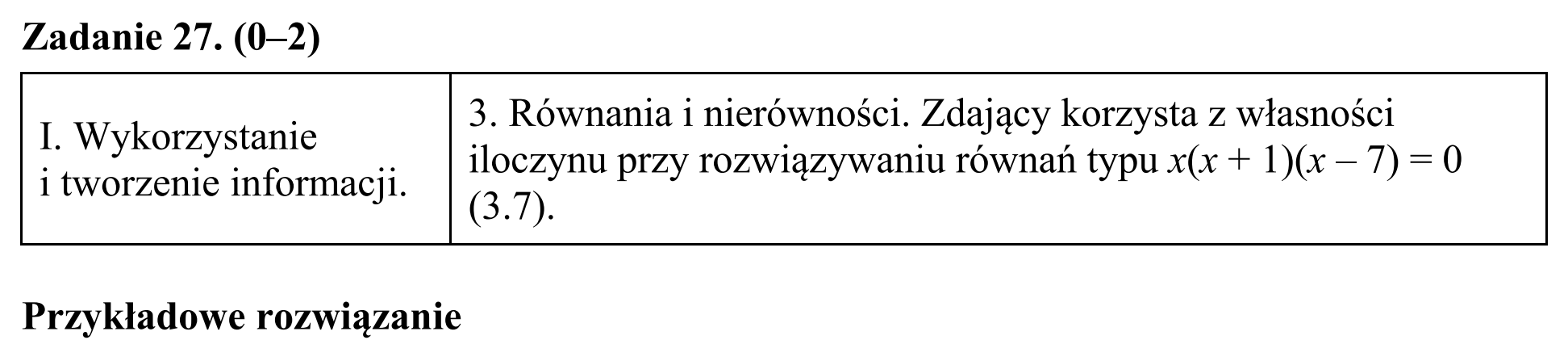 Matura, maj 2018, odpowiedź do zadania 27, fragment 1