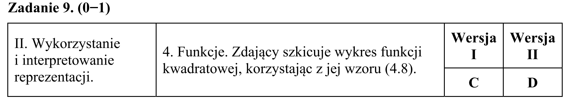 Matura, maj 2018, odpowiedź do zadania 9